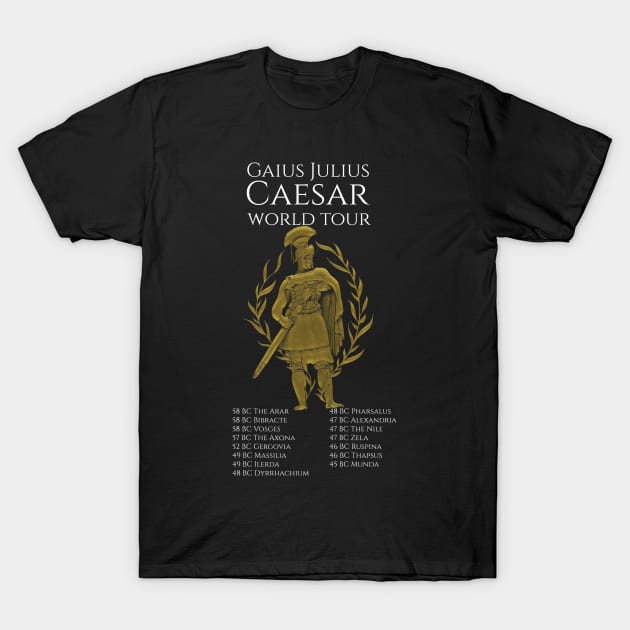 Gaius Julius Caesar World Tour T-Shirt by Styr Designs